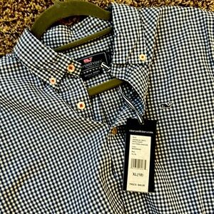 Vineyard Vines Boys long sleeve button down - Blue Gingham